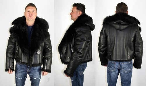 Giacca moto shearling pelle - moto,