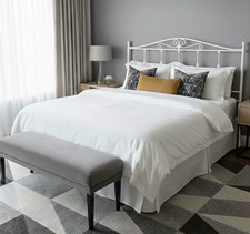 Testata letto matrimoniale in ferro battuto Damasco scegli colori/misure ITALY