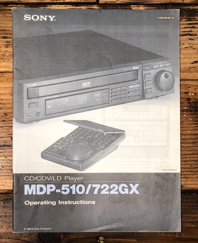 Sony mdp 510 - mdp-722gx, lettore