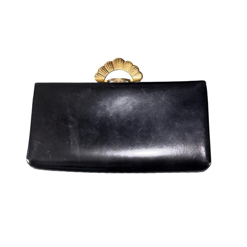 Pochette vintage pelle nera - vintage, in