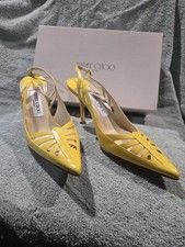 Tacchi Jimmy Choo taglia 37 o 7 giallo USA vintage rari da trovare