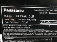 Panasonic p42gt50b sus - panasonic, tx-p42gt50b
