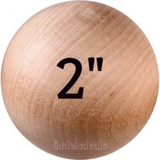 Lotto di 2 palline in legno