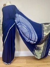 Sari blu pura seta modal