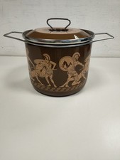 Pentola Smaltata "Siltal" Disegnata da Carla Agnelli Vintage Anni '70