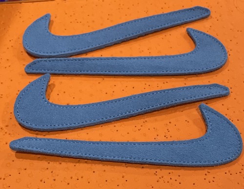 Nike swoosh camoscio appliqué