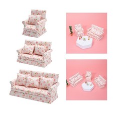 Divano per casa delle bambole in scala 1:12, modello ornamentale, mobili per