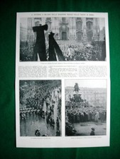 Nel 1920 ritorno Milano bandiere reduci festa Roma Piazza del Duomo Napoli