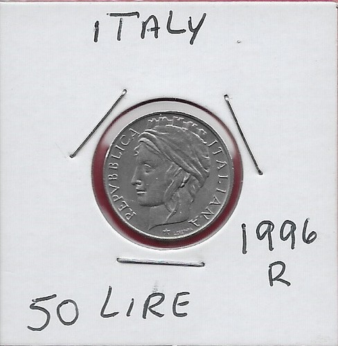 Italy lire 1996 female - lire, head