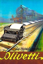 Poster Manifesto Locandina Pubblicità Ufficio Olivetti Stampa Vintage 32x47 Cm.