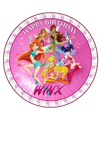 Topper torta compleanno winx - topper,
