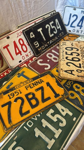 Lotto targhe vintage americane - lotto,