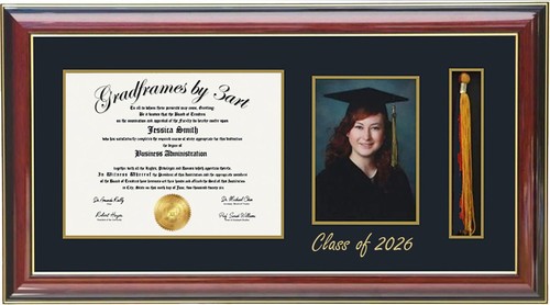 Cornice diploma legno con - cornice,