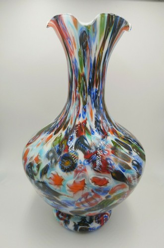Vaso murano murrina millefiori - vaso,