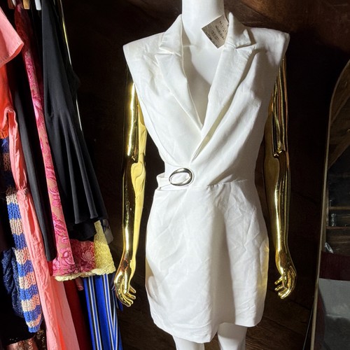 White zara blazer dress size - white,