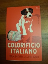 RIPRODUZIONE CARTOLINA PUBBLICITARIA -COLORIFICIO MAX  MEYER MILANO