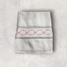 Vtg cross stitch - cross, pink