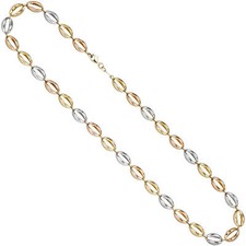 7,8mm Collana 585 Oro Rosso