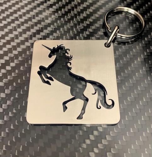 Unicorno portachiavi acciaio - unicorno,