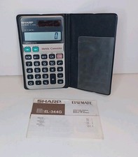 Sharp EL-344G Convertitore Metrico Calcolatrice Solare con Manuale Operazioni Elsimate