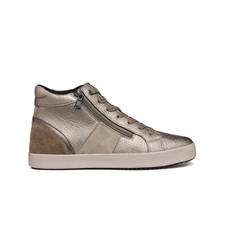 Geox scarpe da donna invernali sneakers alte in pelle casual sportive beige 38