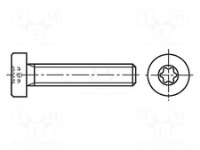 Testa: cilindrica Torx M3x16