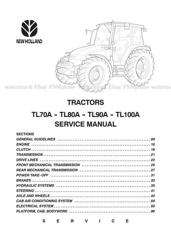 New holland tl70a tl80a tl90a - holland,