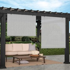 Tenda a rullo avvolgibile grigia per patio veranda pergola balcone cortile blocco UV