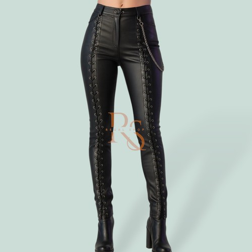 Pantaloni donna vera pelle - , di