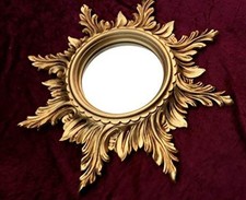 Specchio Sole Barocco 50x 50 dorata vintage stile barocco oro