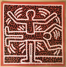 Keith Haring poster Untitled 1983, poster su carta