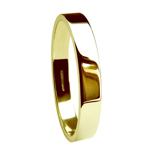 3mm 18ct oro giallo profilo - giallo,