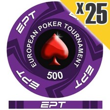 Blister da 25 Fiches / Chips EPT Ceramica Replica 500