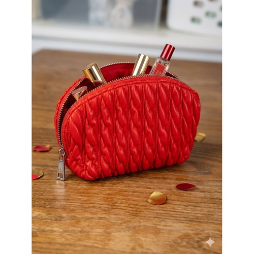 Borsa cosmetica trapuntata
