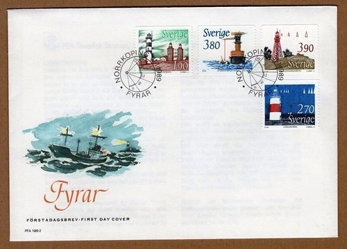 Svezia 1989 fari - , fdc