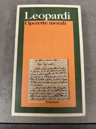 Leopardi operette morali - leopardi,