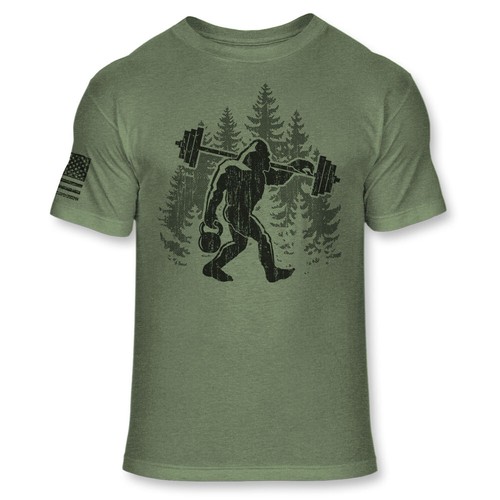 Bigfoot weight lifting - lifting, shirt