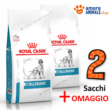 2 SACCHI - Royal Canin Dog Veterinary Diet ANALLERGENIC → 8 kg + OMAGGIO - Cane