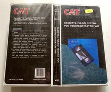 VINTAGE VIDEO HEAD CLEANER CAT CASSETTA PULISCI TESTINA VHS VIDEOREGISTRATORI