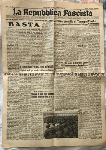 Giornale repubblica fascista - giornale,