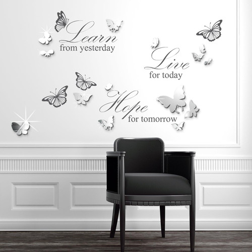 Specchio farfalle 50x70 cm - 3d,