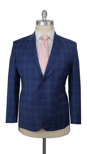 Brioni blu lana plaid - lana,