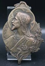 Placca In Bronzo Liberty - Gesù Stupendo In Patina Originale Firmato G. D. 