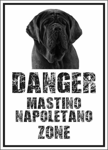 Cartello segnaletico mastino - segnaletico,
