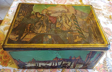 Grande vecchia scatola in latta Magnesia San Pellegrino, tema Venezia