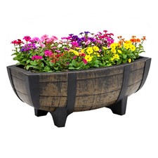 Fioriera plastica rovere botte