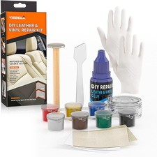 Visbella Kit Riparazione Sedili Auto Universale per Tessuto e Pelle
