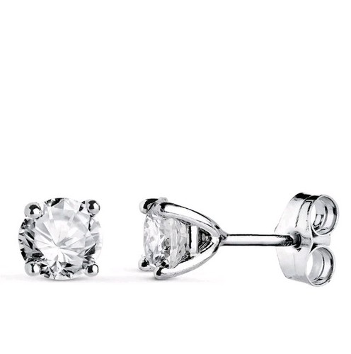 Pendiente oro blanco - blanco, 18k