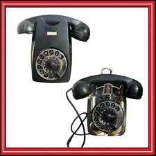 2 PEZZI Telefono da Muro Parete Vintage a DiscoRotella Rotella Cornetta Anni 50