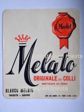 GLAUCO MELATO Trieste Udine Colli MERLOT vino wine vecchia ETICHETTA label *